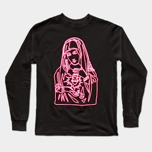 Pink Neon - Immaculate Heart of Mary Long Sleeve T-Shirt